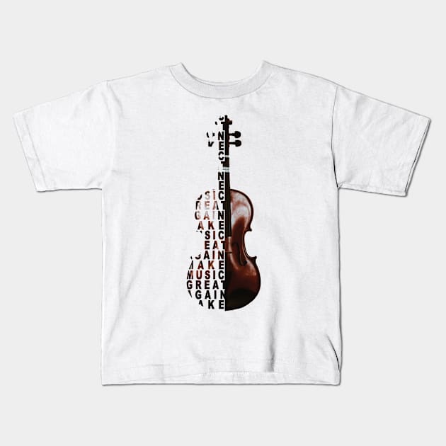 Violin make music great again Kids T-Shirt by mohamedayman1